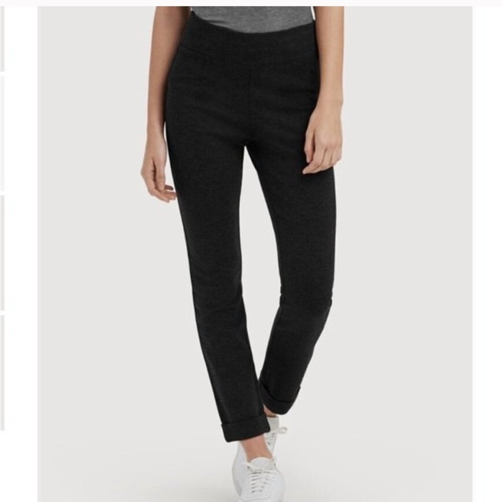 Kit and Ace Black Cuffed York Pants Pull On Stretchy Trousers sz 6